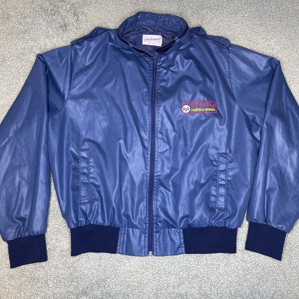 VTG Four Seasons Large Jacket USS Fairfield Works Bomber Style Work Wear USA
